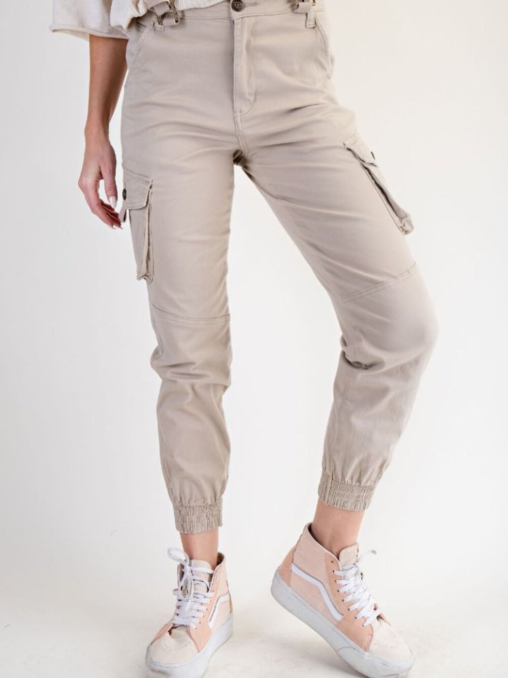 WASHED STRETCH TWILL CARGO OVERALLS